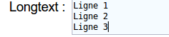 longtext - Modification html