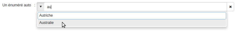 Énuméré simple - mode autocomplétion
