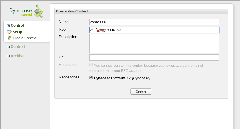 Create context