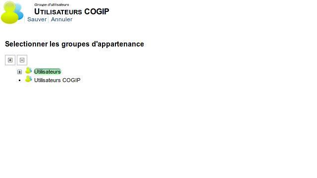 Groupe : Modification de la hiérarchie