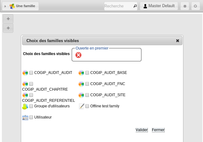 Choisissez vos familles