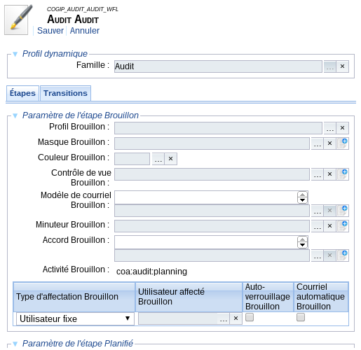 Cycle de vie : Audit
