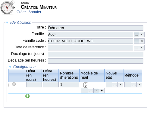 Minuteur création