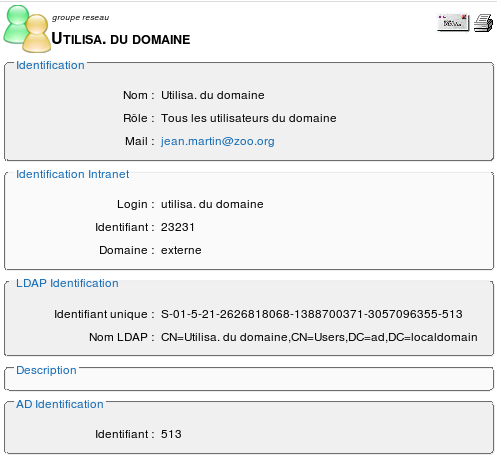 Consultation d'un LDAPGROUP