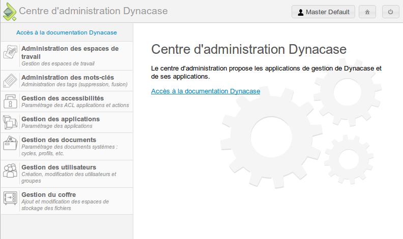 Centre d'administration Dynacase