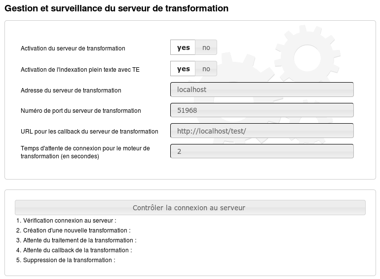 Configuration connexion TE