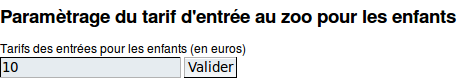 Modification de paramètre de famille
